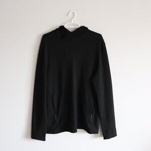 Lululemon Men's Black Sz M The Long Weekender Hooded Pullover Sweater Top